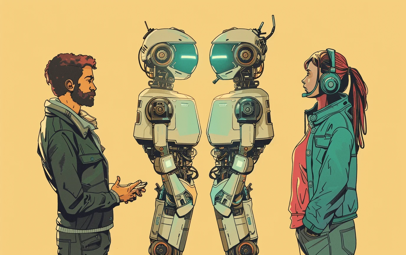 Illustration of AI transforming messages to match the recipient's communication style