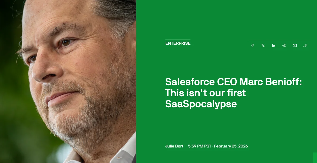 Salesforce CEO Marc Benioff: This isn't our first SaaSpocalypse